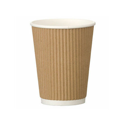 16oz Yellow Ripple Coffee Cup 500pcs