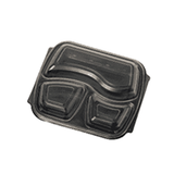 Balck Base Meal Boxes 1-2-3 Compartment x300pcs
