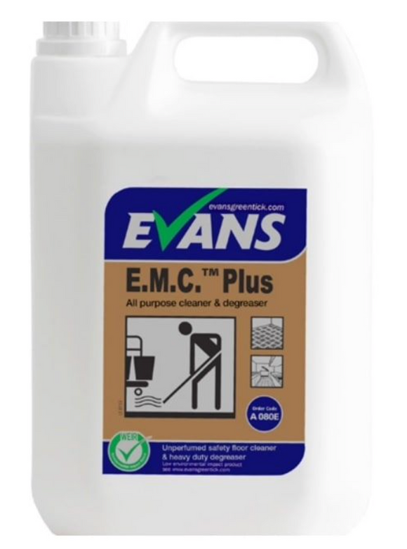 Evans E.M.C Plus - Heavy Duty Floor Cleaner & Degreaser 5L