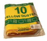 PREMIUM QUALITY YELLOW DUSTERS - PACK OF 10