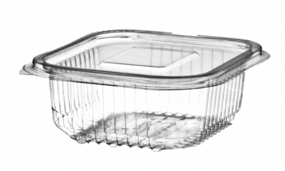 375CC PLASTIC HINGED SALAD CONTAINERS- PACK OF 500PCS