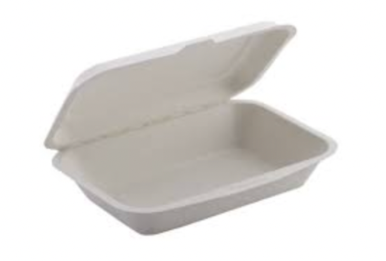 BAGASSE HINGED CONTAINER 600ML- PACK OF 250