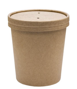 16 OZ KRAFT SOUP CONTAINERS- LIDS INCLUDED- PACK OF 500 PCS