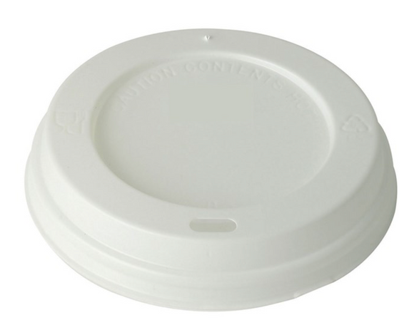WHITE COFFEE CUP LIDS 4 / 8 / 12 / 16 OZ - PACK OF 1000 PCS