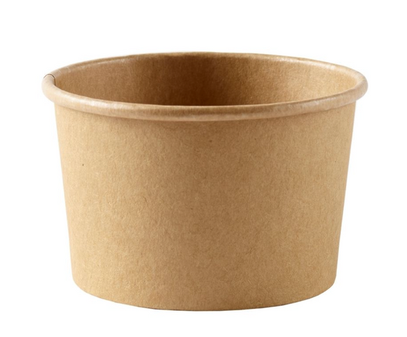 8 OZ / 250ML HEAVY DUTY KRAFT SOUP CONTAINERS - PACK OF 500