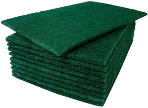 GREEN SCOURERS - PACK OF 10