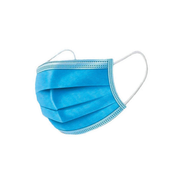 FACE MASK BLUE 3-PLY  PACK OF 50